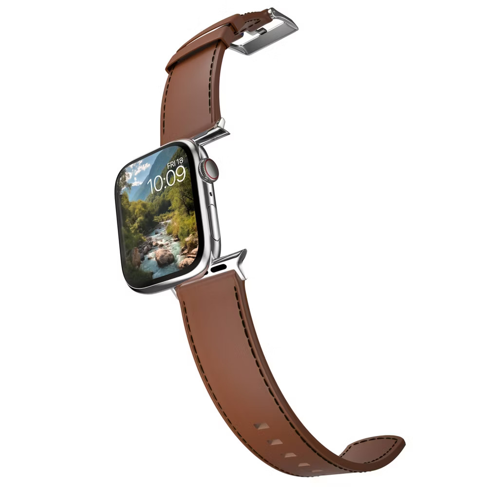 MobyFox Classic Leather Band Genuine Universal Fit Brown