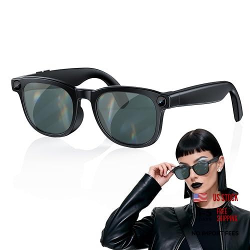 Latest AI Smart Glasses with 4K Camera – Hands-Free Video Recording, Open black