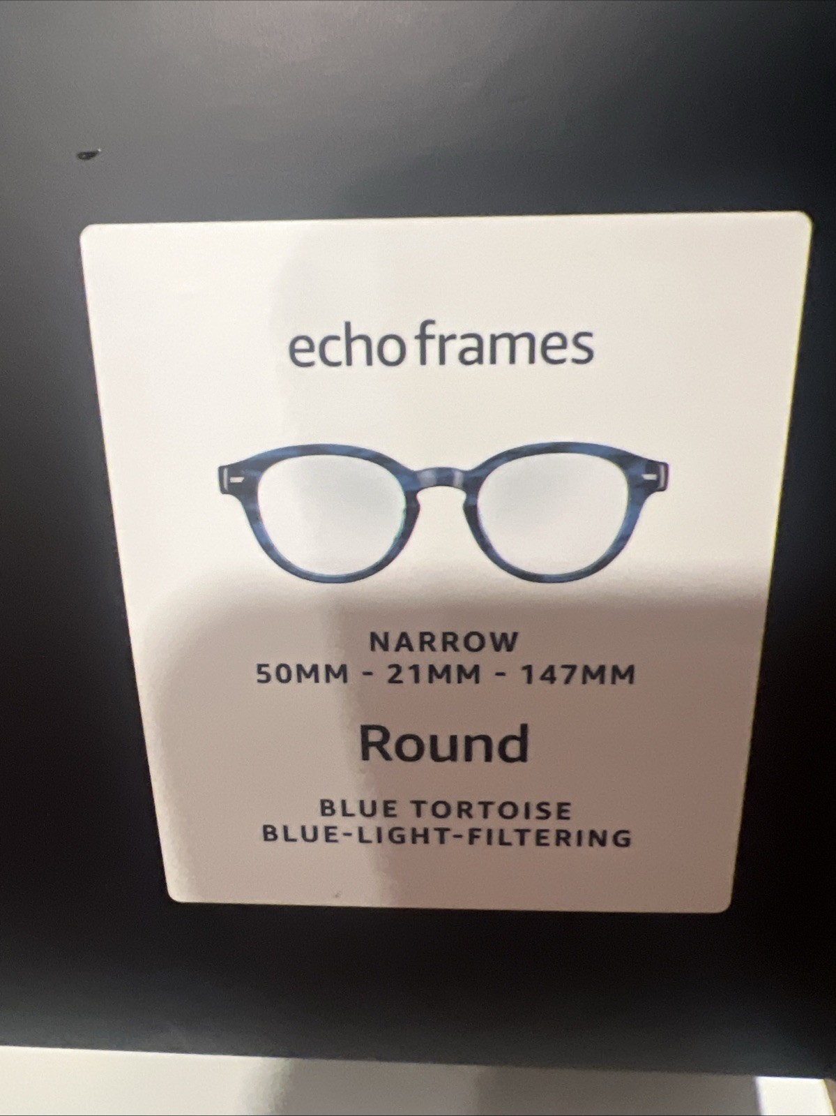 Amazon Echo Frames 3rd Gen ZE8TAH Smart Audio Glasses Round Blue Tortoise NEW