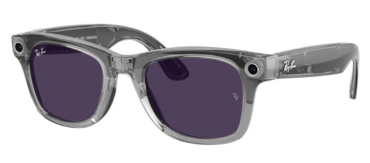 RAY-BAN Meta GEN 2 Wayfarer Smart Sunglasses Grey / AMETHYST Transitions LARGE