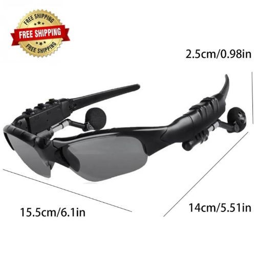 Wireless Bluetooth Glasses Music Headset Audio Hands-free Calls Smart Sunglasses