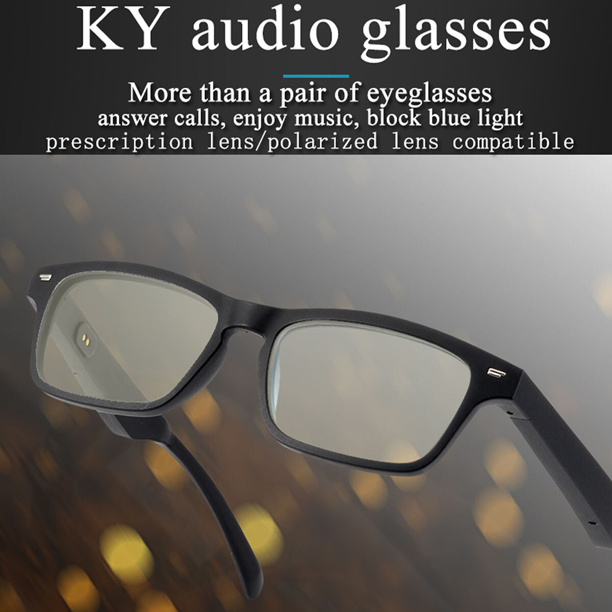 With Mic Bluetooth Sunglasses Wireless Glasses Headphone Headset Stereo Earphone