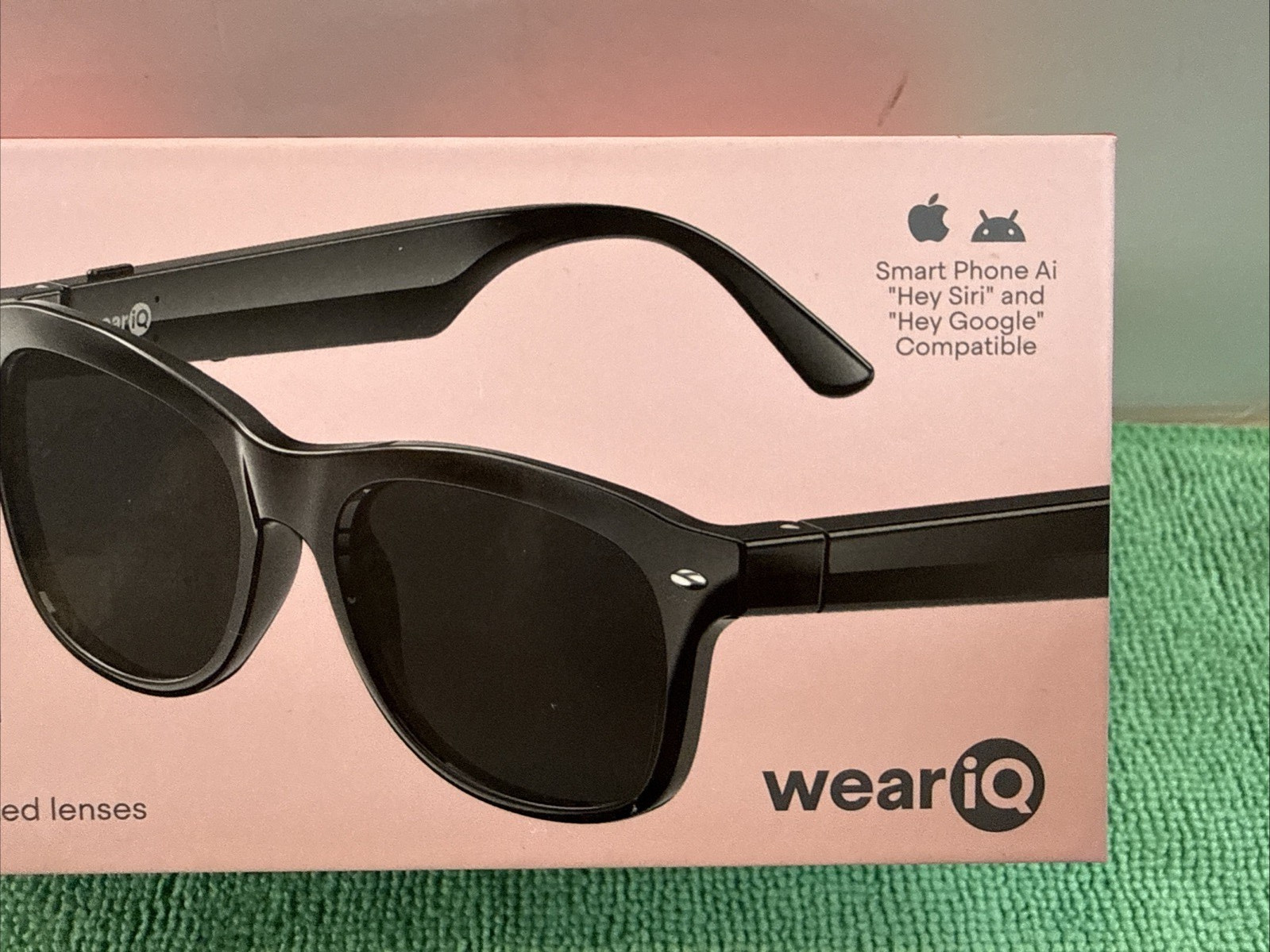 New WeariQ Wireless Smart Glasses Bluetooth, Black Polarized Lenses,