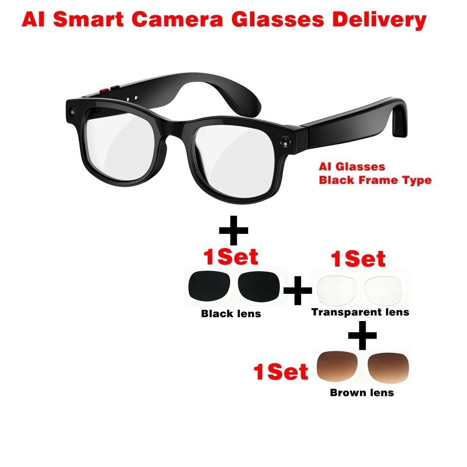 Smart Glasses Remote Camera & Bluetooth Call Glasses Ear Speaker Headset