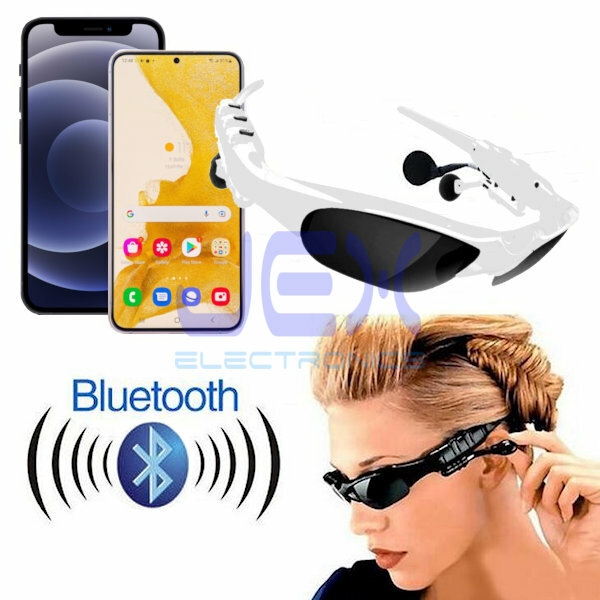 White Bluetooth headset Sunglasses Glasses Shades Play Music/Call from phone