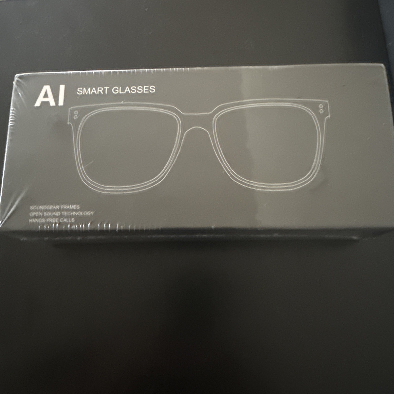 AI Smart Glasses Open Ear Audio Hands-Free Calls Built-in Microphones USB NIB