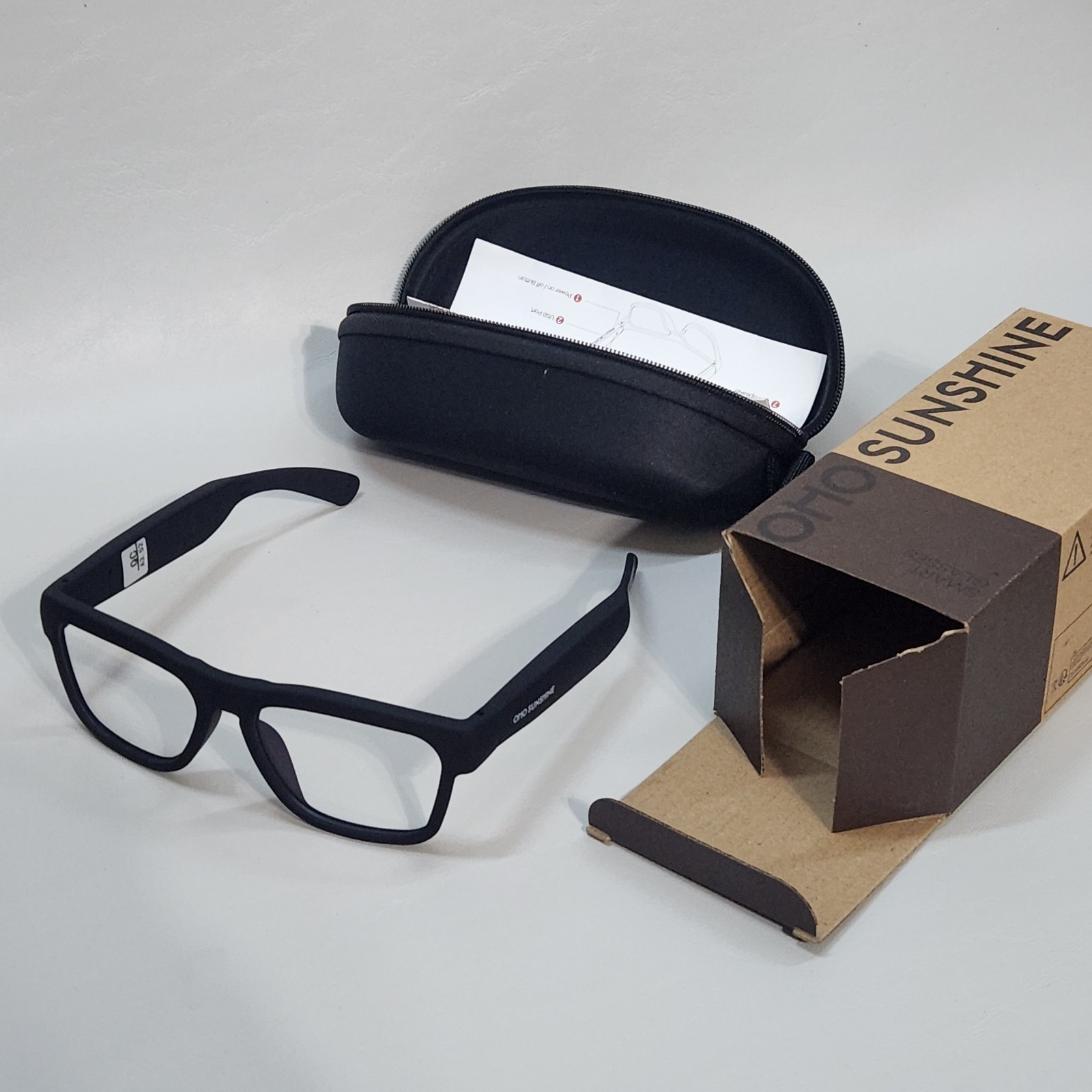 OhO Smart Glasses – Lightweight Bluetooth Sunglasses Headphones Clear Lenses