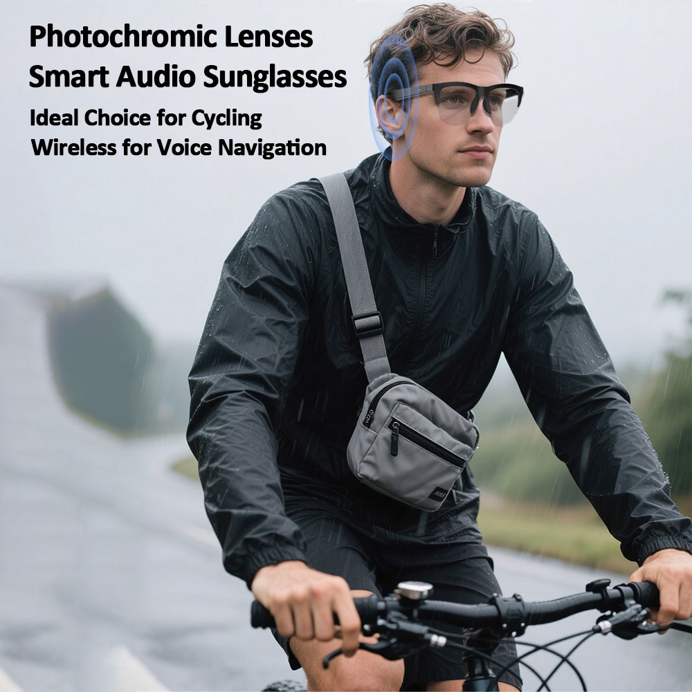 Smart Glasses Photochromic Bluetooth Sunglasses Headset Outdoor Sport Music Call