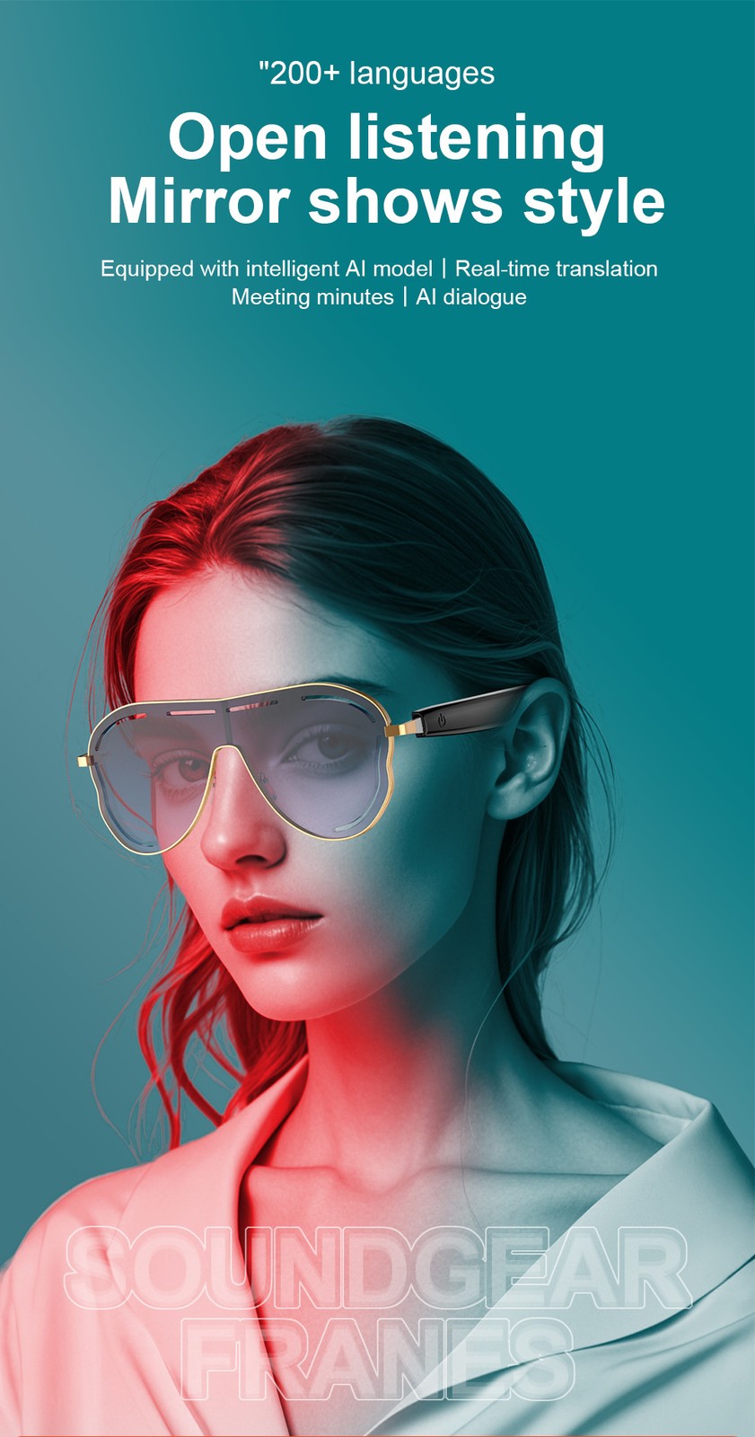 AI Smart Glasses Bluetooth Call Audio Translation for Men Women Travel Glasses