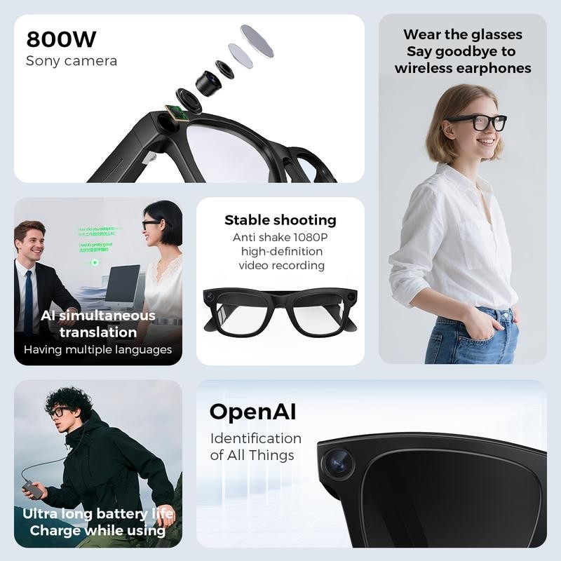 Smart glasses bluetooth video camera