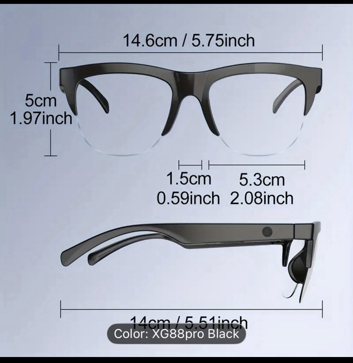 XG88 Intelligent Bluetooth Glasses Smart Anti-Blu-ray Headphones Audio Voice
