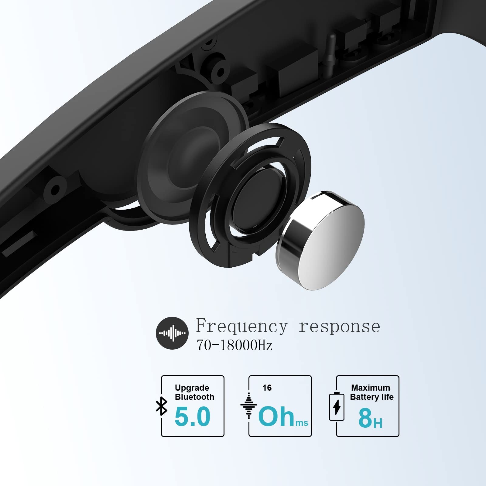 Bluetooth Safety Glasses with Audio and Mic – Clear Lens for Work