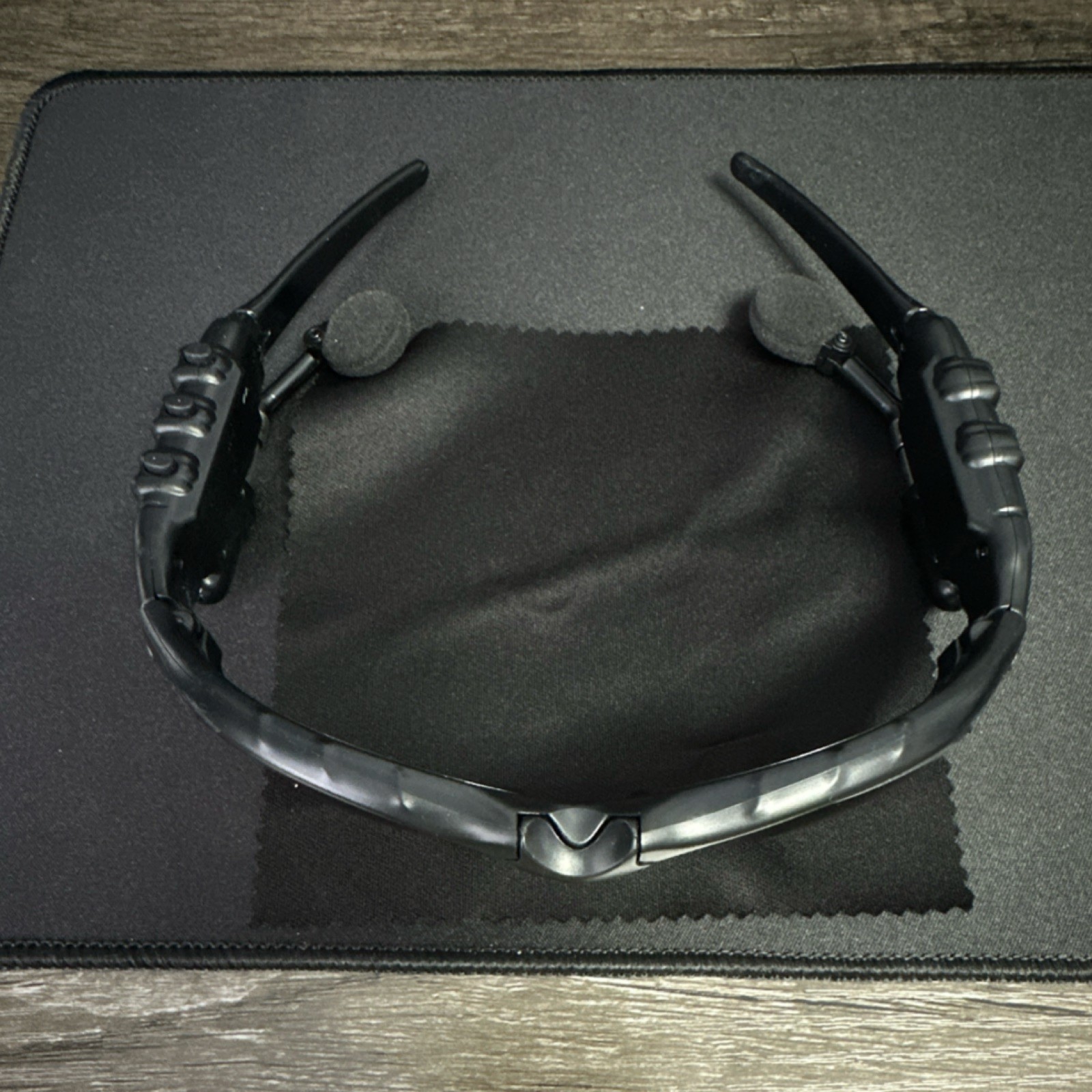 BTglasses Bluetooth Smart Sunglasses Black w/ Purple Lenses, USB Cable & Manual