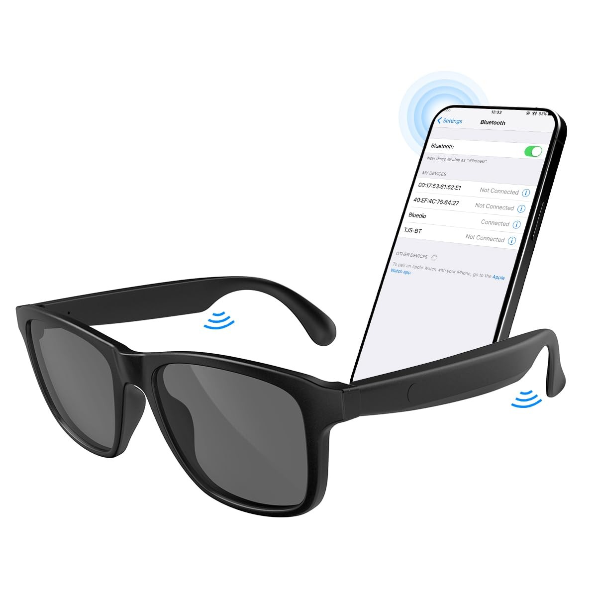 Smart Glasses for Men & Women, Bluetooth Sunglasses Audio Eyewear, Built-in M…