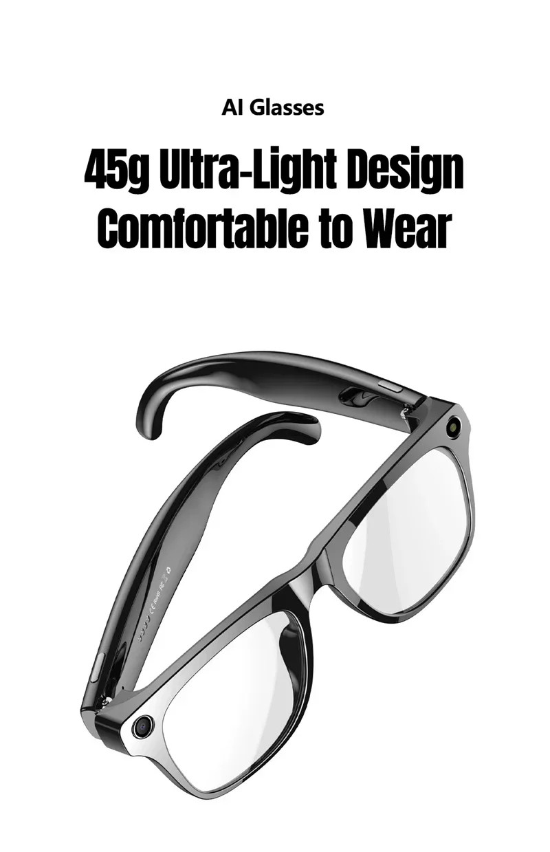 4K HD AI Smart Glasses GPT100MP Multifunctional Camera Chat Bluetooth
