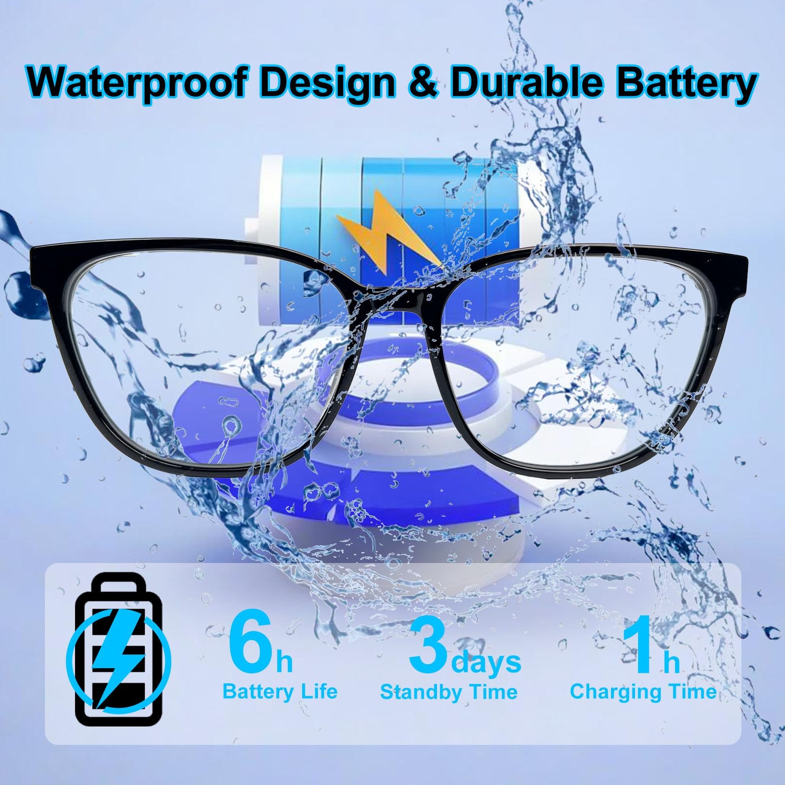 Smart Glasses with Photochromic Lenses for Men and Women AI Translation Smart…