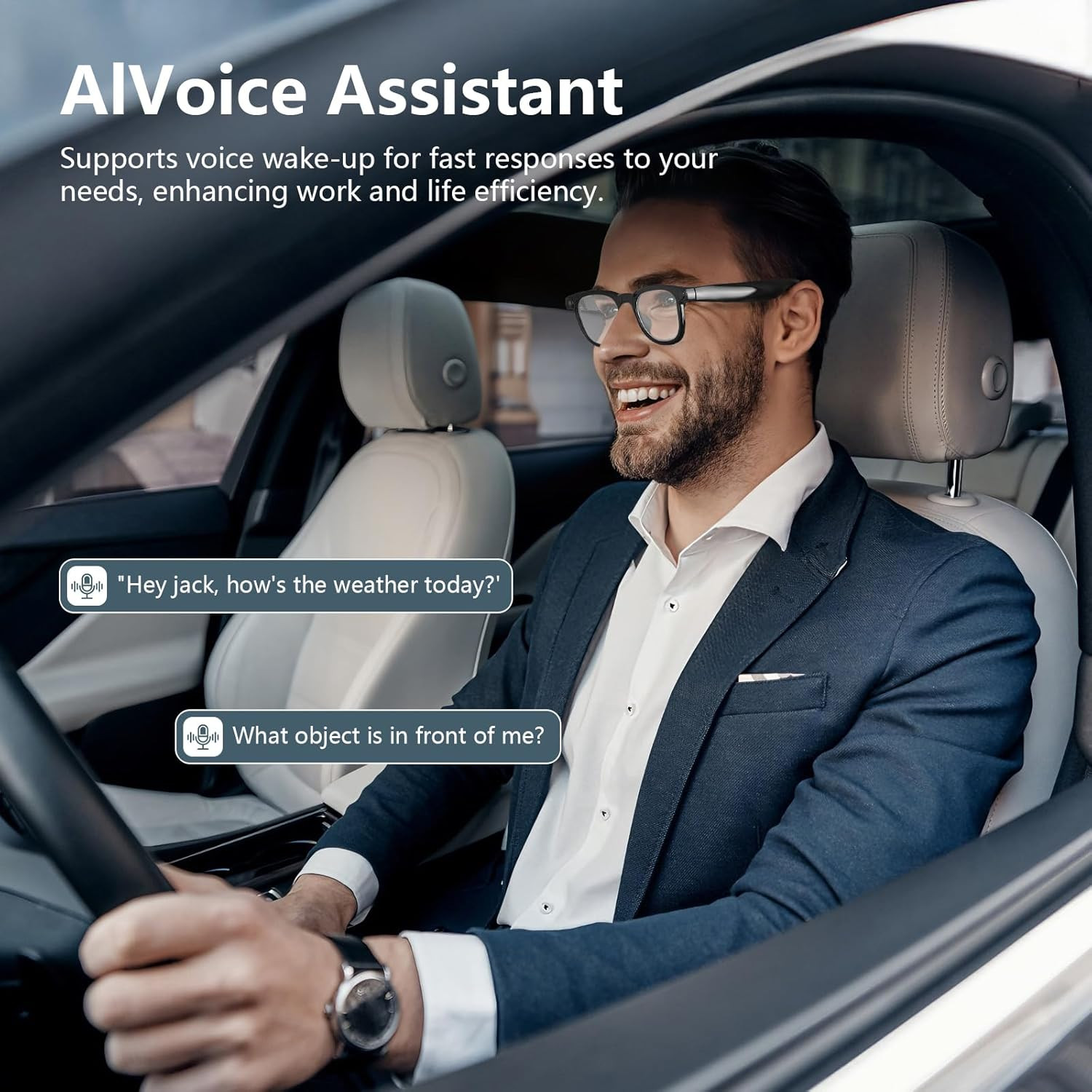 AI Smart Glasses with 4K HD Camera & Anti-Shake, Chatgpt Integrated Voice Contro