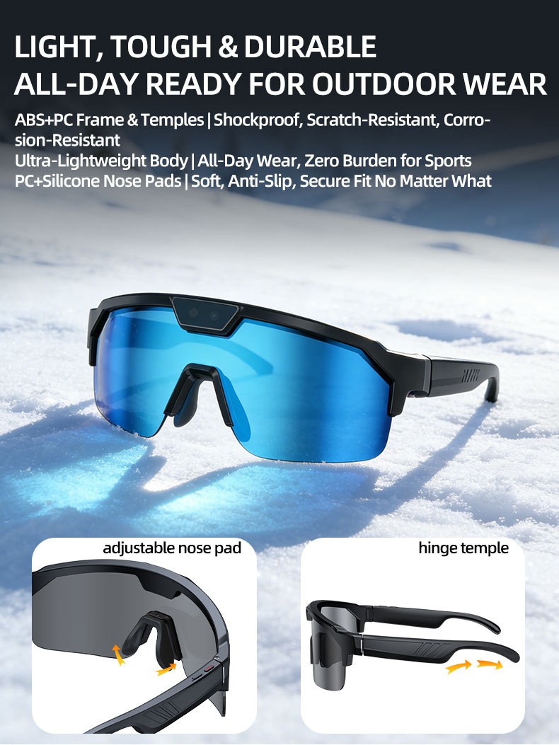 AI Smart Glasses UV Protection Photochromic Lenses Camera RecordingCalling wtvf