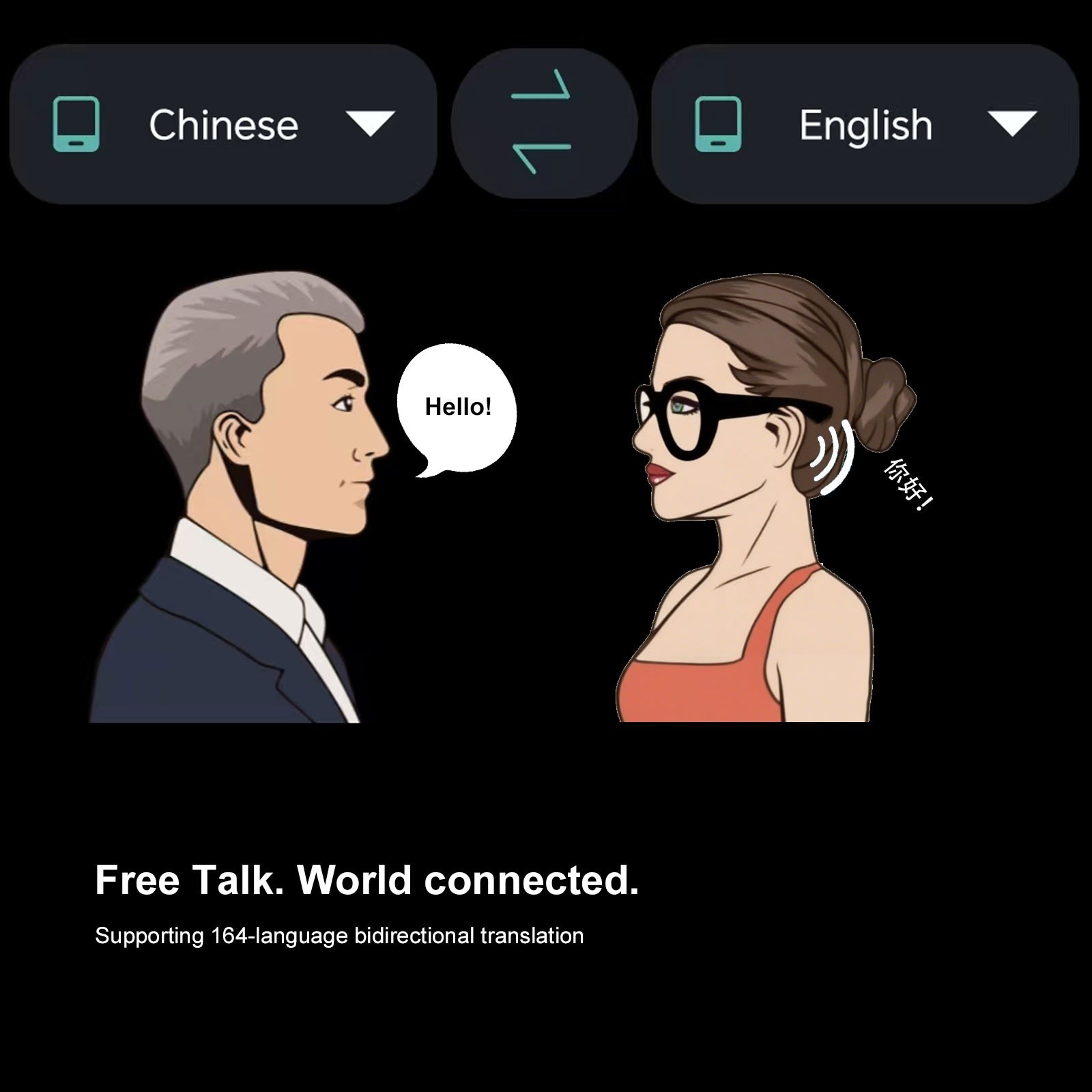 OhO sunshsine AI Glasses, Bluetooth Audio Sunglasses with ChatGPT Translation