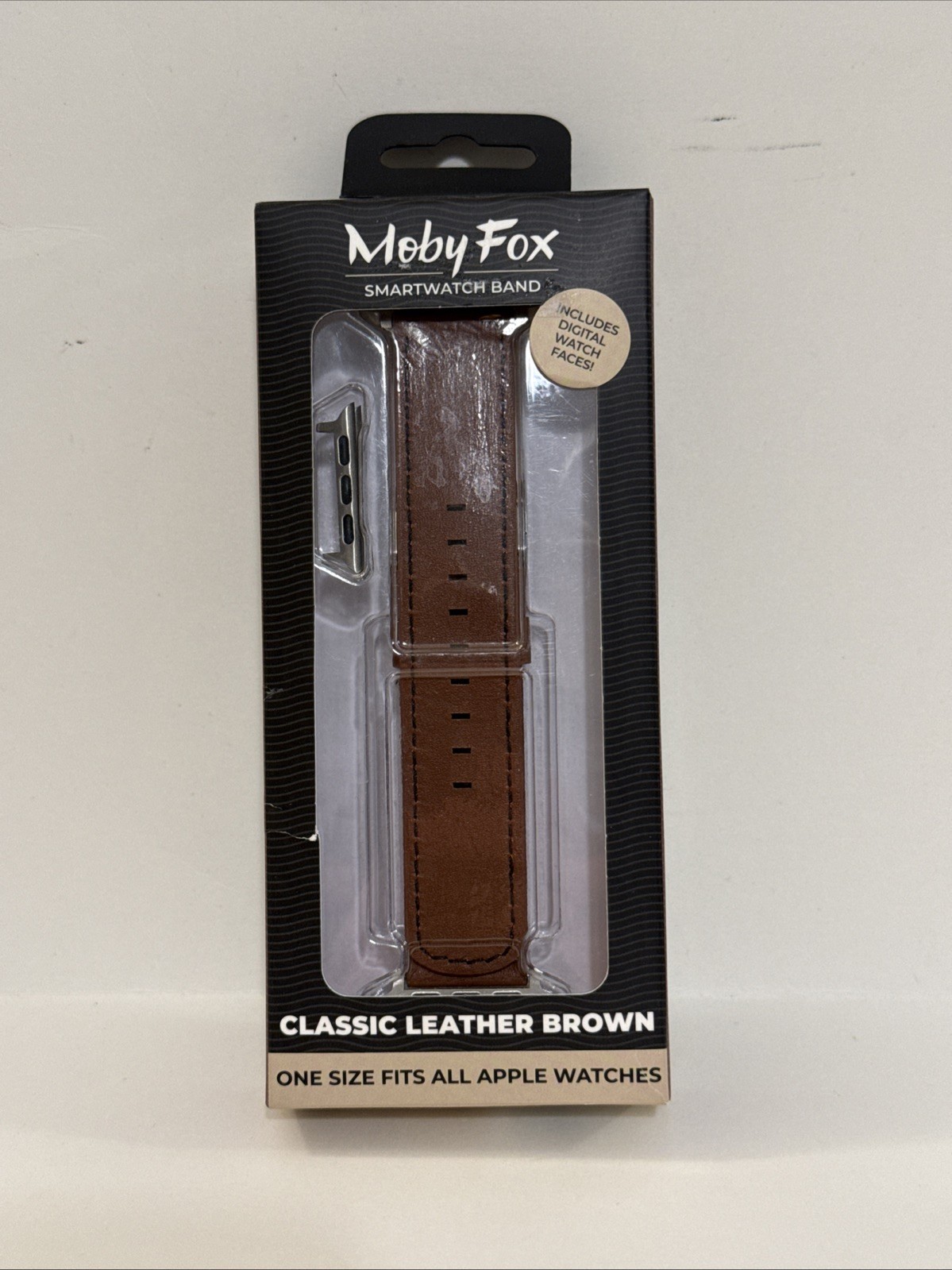 MobyFox Classic Leather Band Genuine Universal Fit Brown