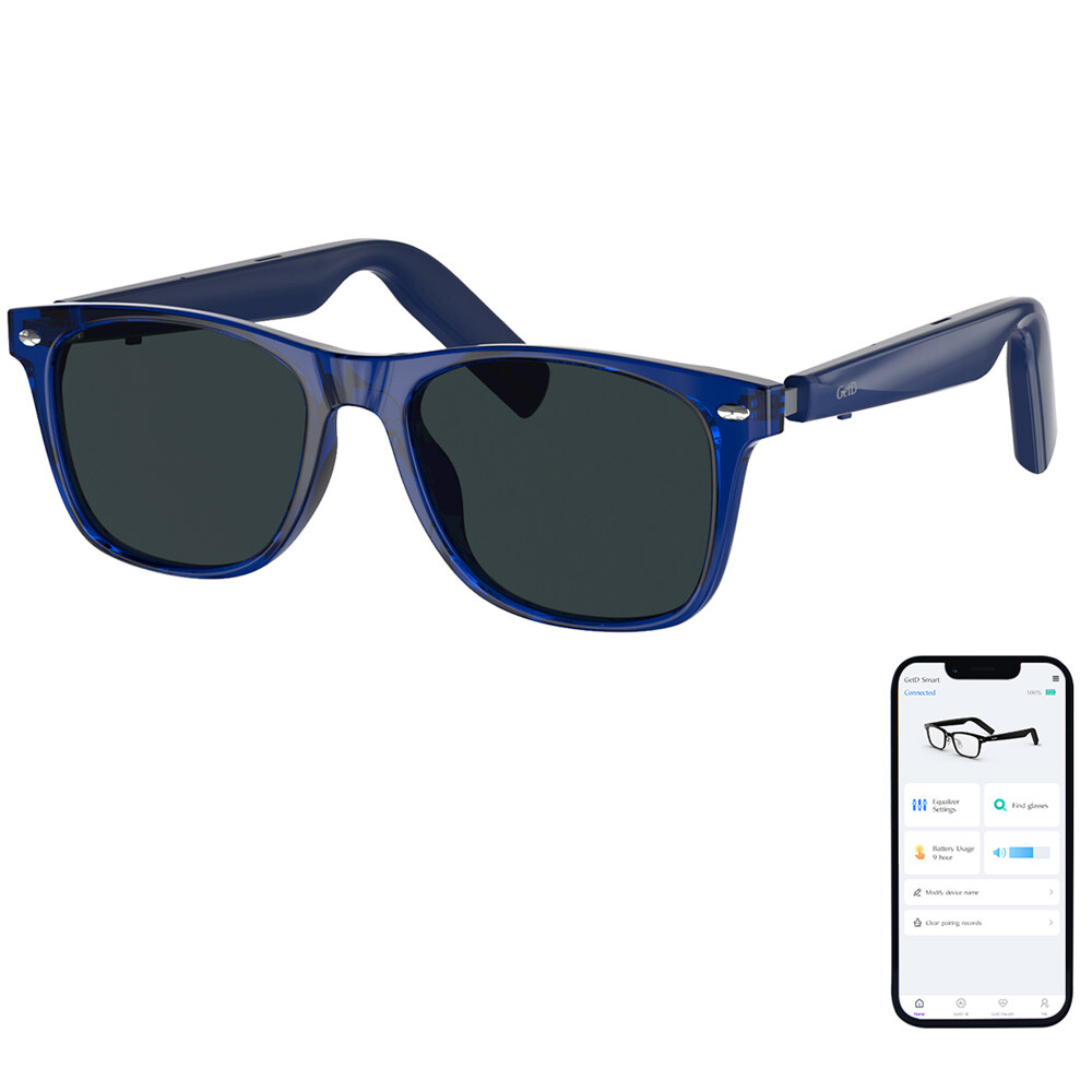 Smart Sunglasses Bluetooth Glasses with Speakers 11H Music 9H Call for Sport × 2
