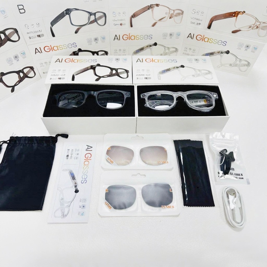 800W AI Smart Glasses-1200P High Definition Video Smart Glasse-4K Video Recordin