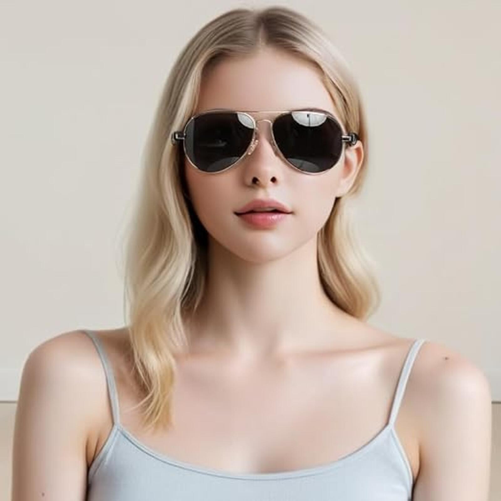 Bluetooth Audio Smart Sunglasses with Speakers, UV400 Protection Blue Light