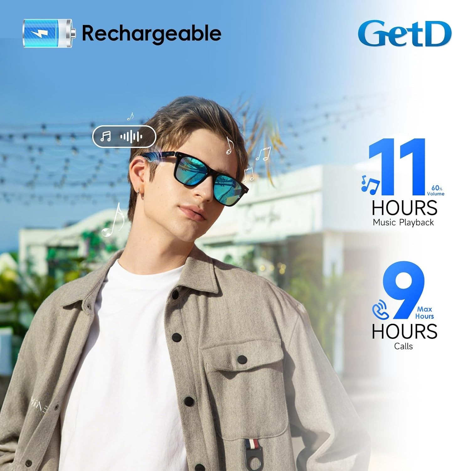 3-in-1 AI Glasses with Real-time Translation & Music Player