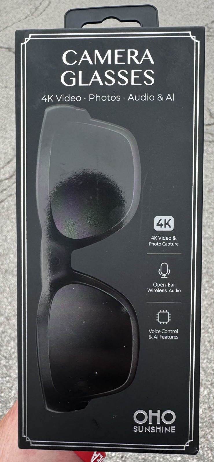 OhO sunshine Bluetooth Audio & CAMERA 4k VIDEO Ai Glasses AI69BLKC BRAND NEW