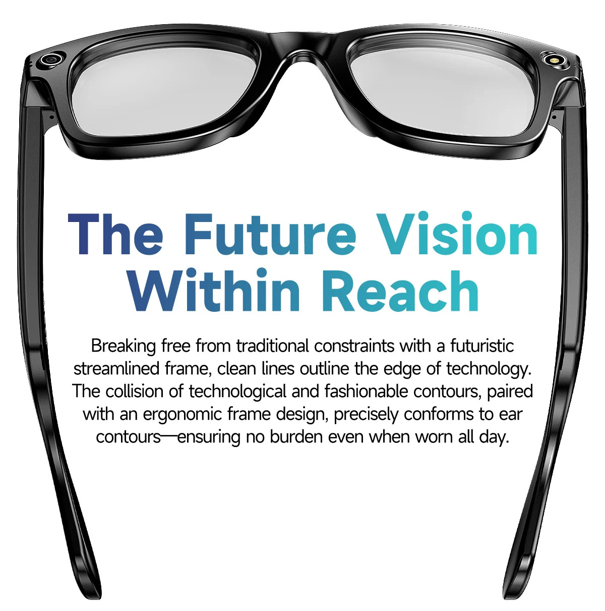 8MP Camera Smart Glasses Video Recording AI Translation Waterproof