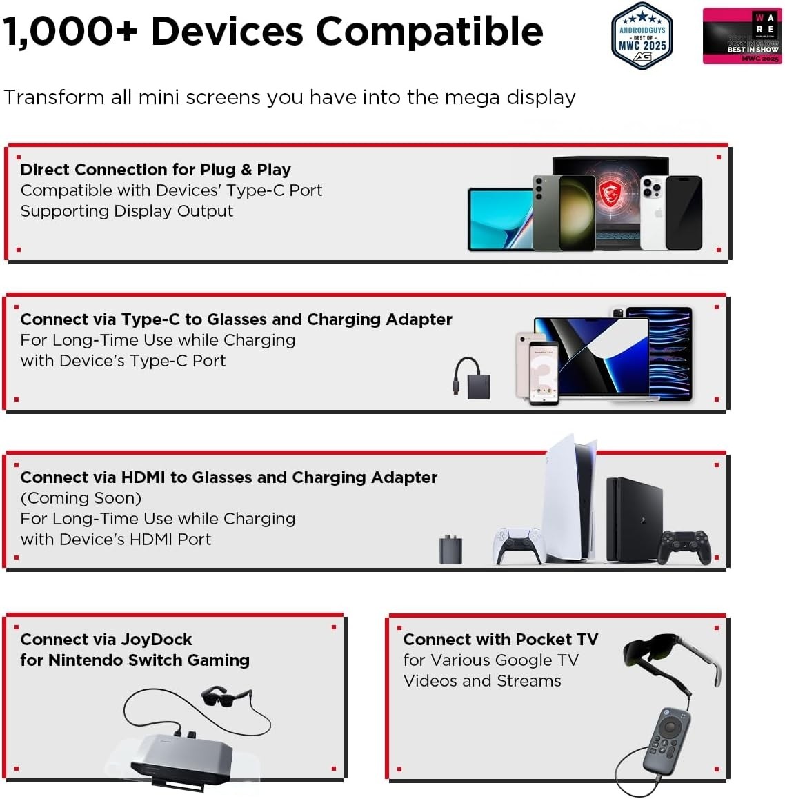 Rayneo Air 3s AR XR 120Hz FHD Smart Gaming Glasses Portable AR Video Eyewear XRG