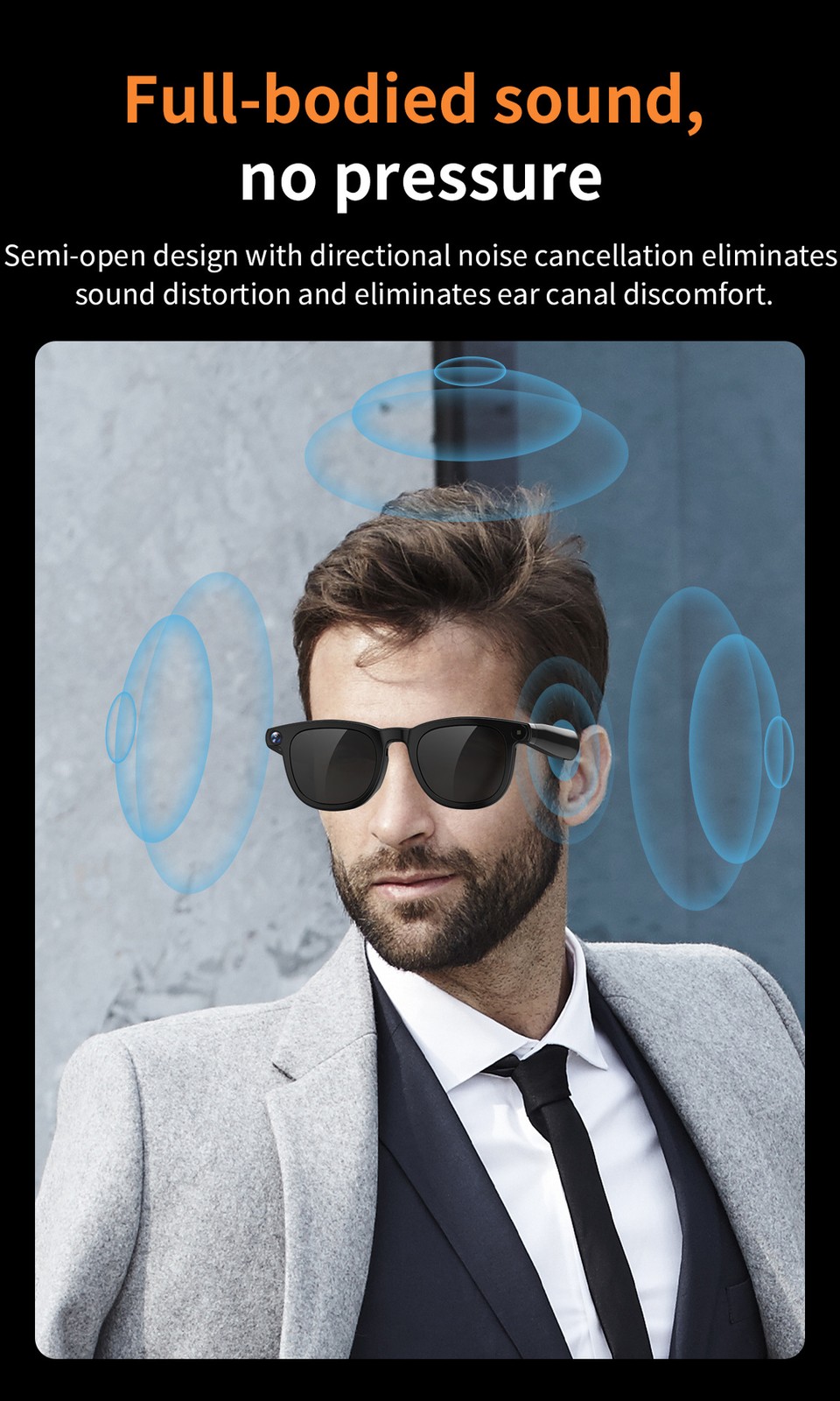 V3 Smart Glasses AI Translation 8MP Camera Photo Video Taking Bluetooth Calling