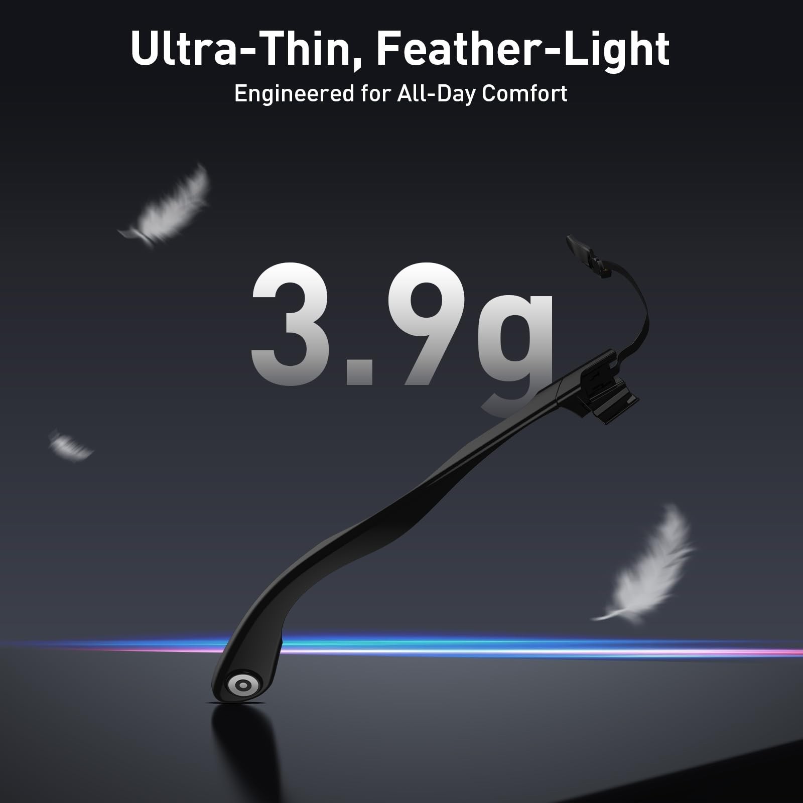 Ultra-Light Magnetic Battery Pack for Ray-Ban Meta Glasses – 14-19H Charge
