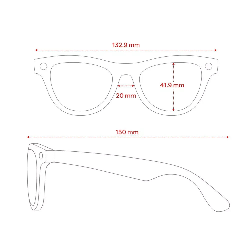 Ray-Ban Meta Skyler Glasses – Shiny Black Frames, Blue Transition Lenses