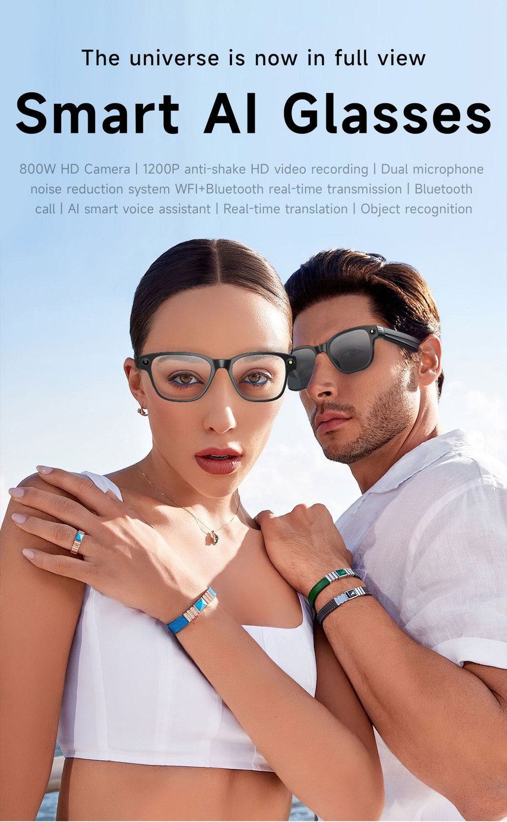 L801 AI Smart Glasses Camera/8 Million Pixels/Video Recording/AI Translation vhy