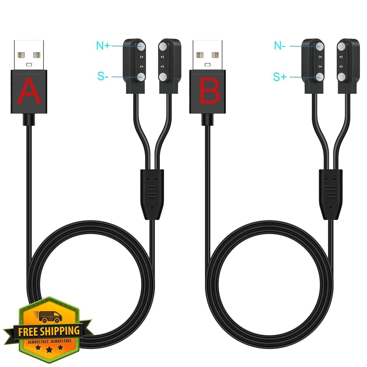 AI Smart Glasses Charger 2-Pack for Lucyd, Tulbeys, Giinova, MNVOEQ, KOIPSSE