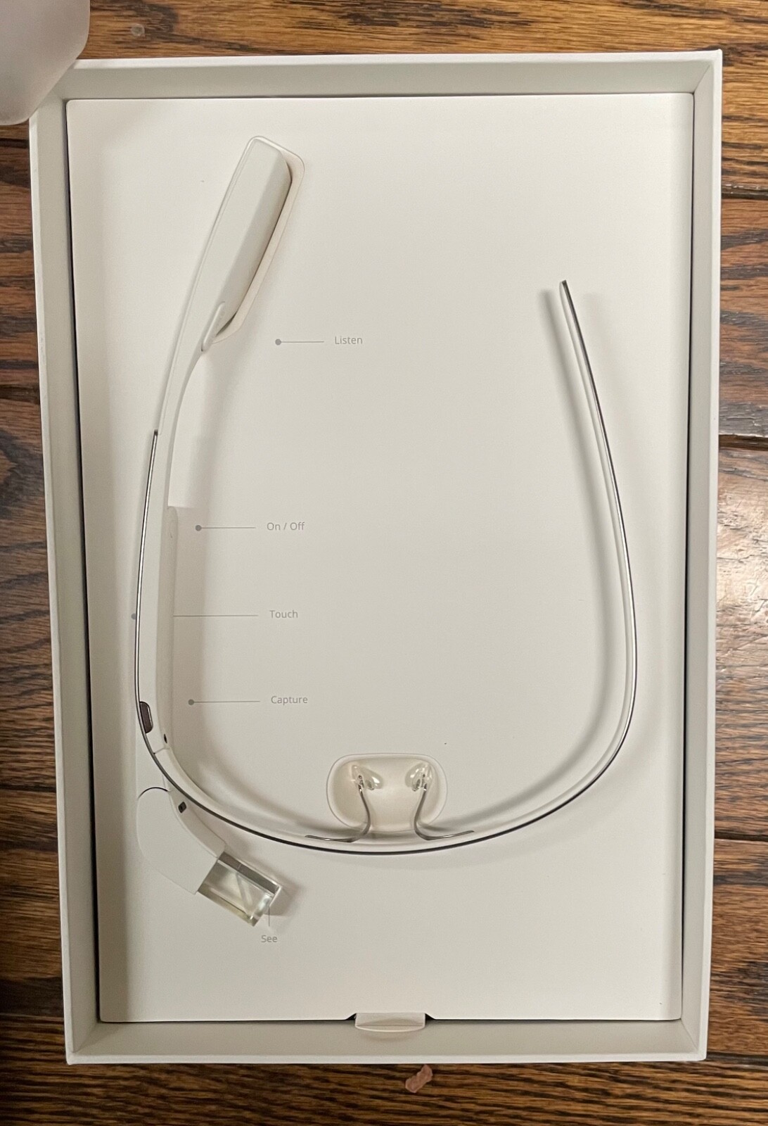 Google Glass Explorer Edition XE-C Brand New With All Accessories – Cotton Color