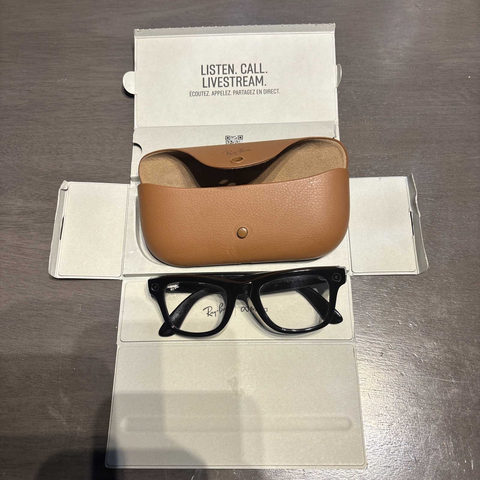 Ray-Ban Meta Wayfarer Gen 1 PARTS ONLY With Case – NON WORKING -READ DESCRIPTION
