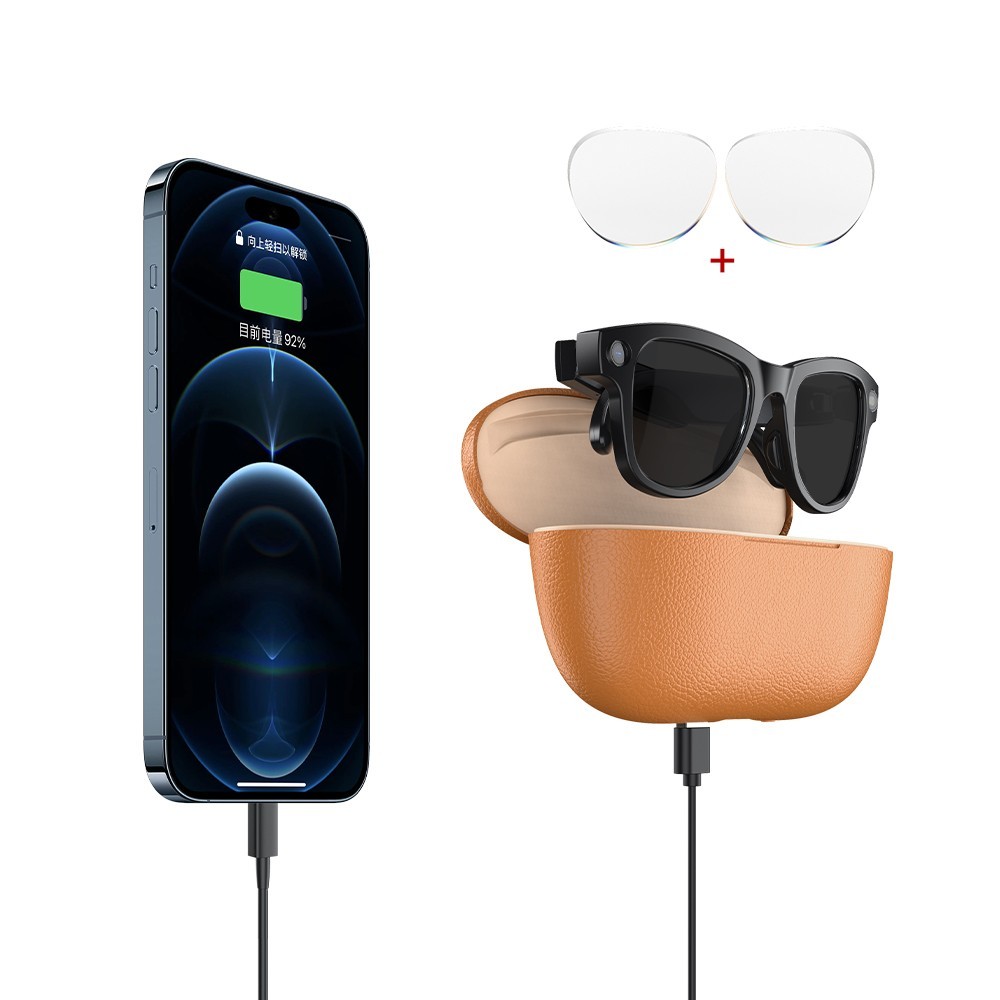SAVNET GS5 MAX AI Smart Glasses 8MP 4K Camera WIFI Translation Charging Case