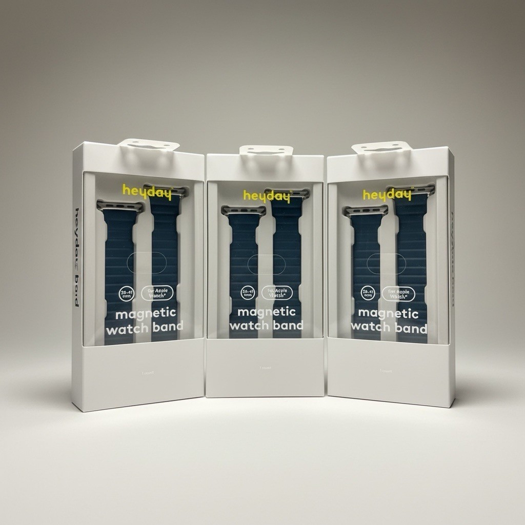 3 Pack heyday Magnetic Silicone Apple Watch Band 38 40 41mm Navy Blue NIB