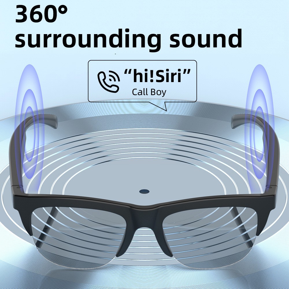 Wireless Bluetooth Glasses Music Headset Audio Hands-free Calls Smart Sunglasses