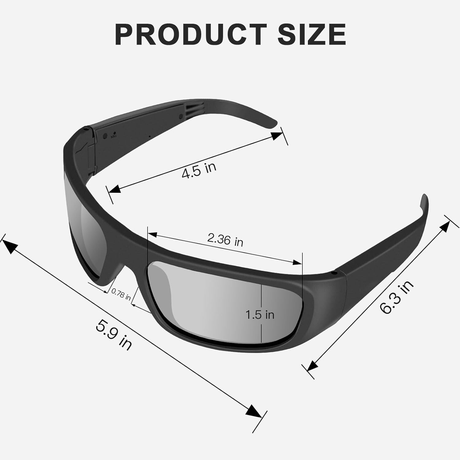 Athletic Smart Glasses: Voice-Controlled Bluetooth Sunglasses for Outdoor Fun