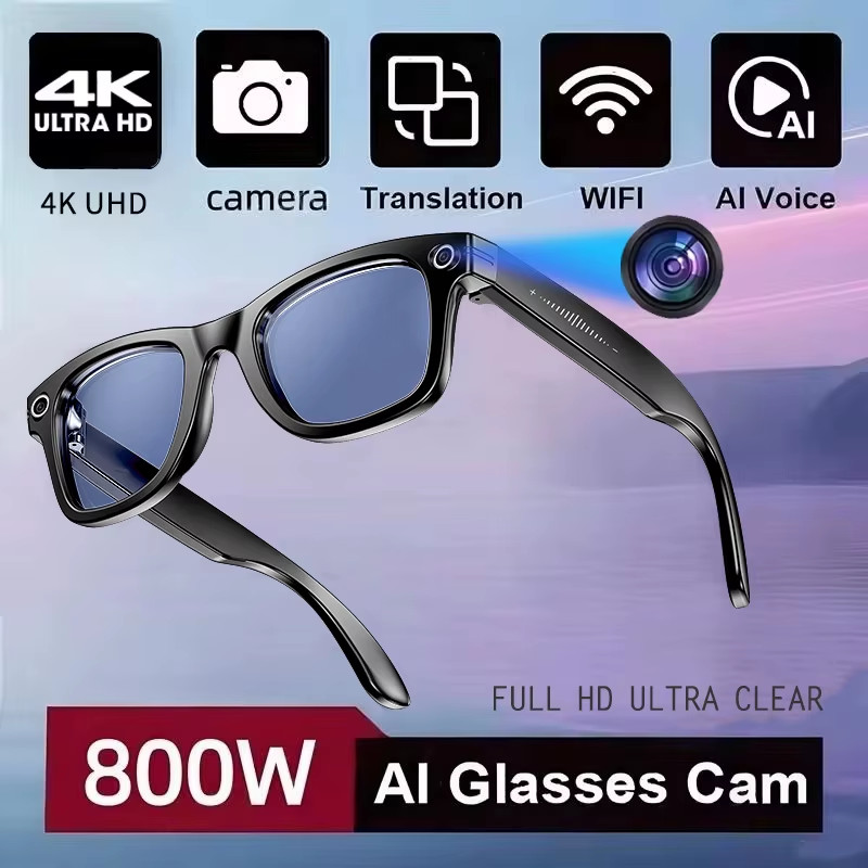 New 800W Camera AI Glasses Men Color-Changing Smart Translation Glasses Photo Vi