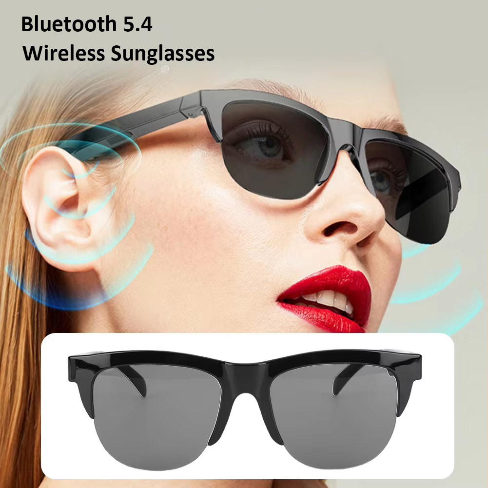 Wireless Bluetooth Glasses Music Headset Audio Hands-free Calls Smart Sunglasses