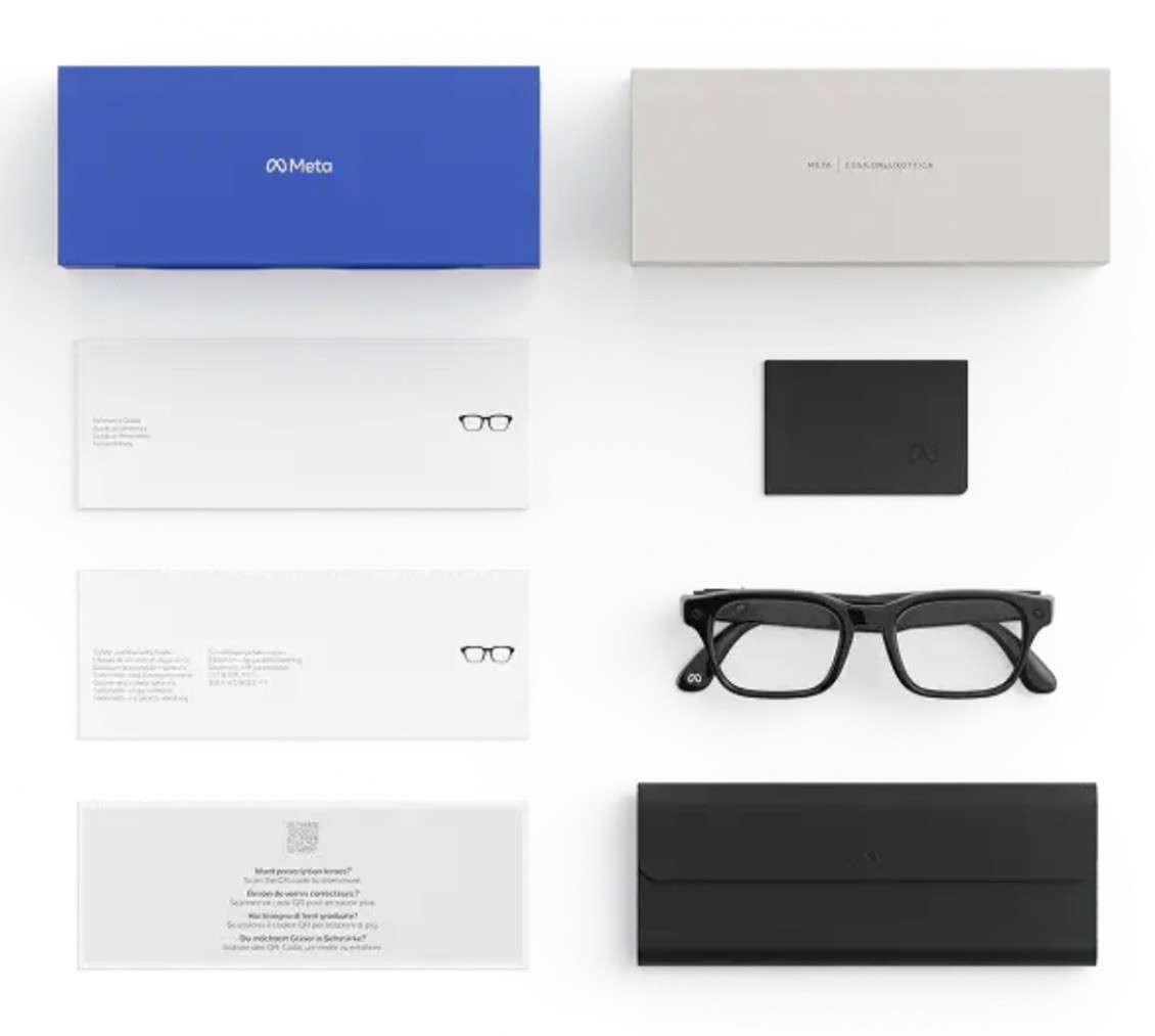 META ADVENTURER AI Smart Glasses Black Frames / Clear Lenses Size LARGE