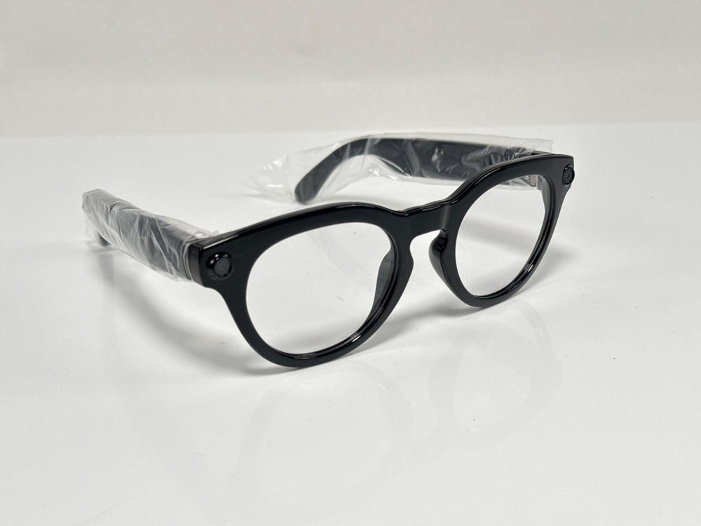 AI Smart Glasses 2K Camera Translation Voice Assistant Lens Set Black