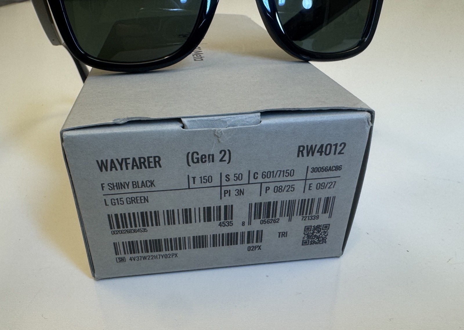 RayBan Meta Wayfarer Gen 2 RW4012 Matte Black/Gradient Graphite 51[]22-145 🕶NIB