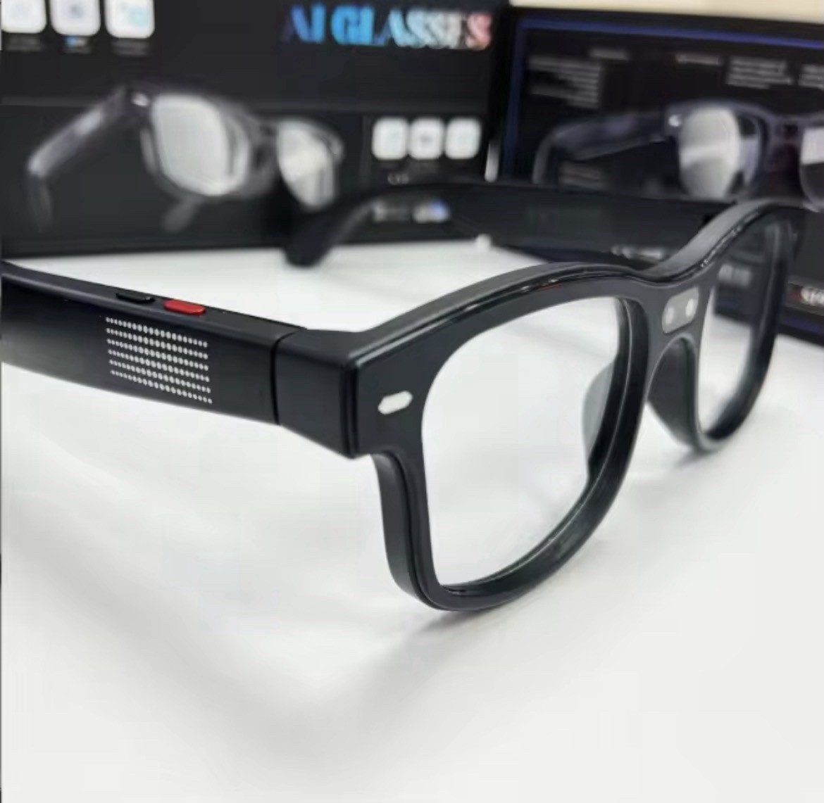 Smart Ai glasses 8MP Sony Camera, Video Recording-For iOS and Android .(Black)