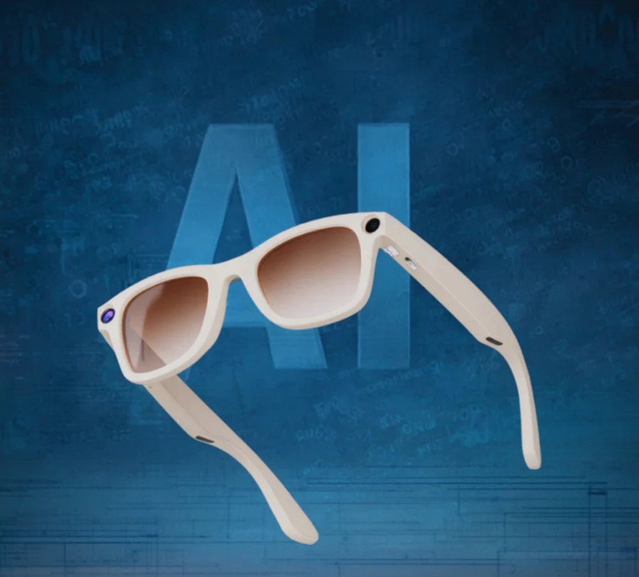 amzish G300s smart ai glasses ( beige ) small