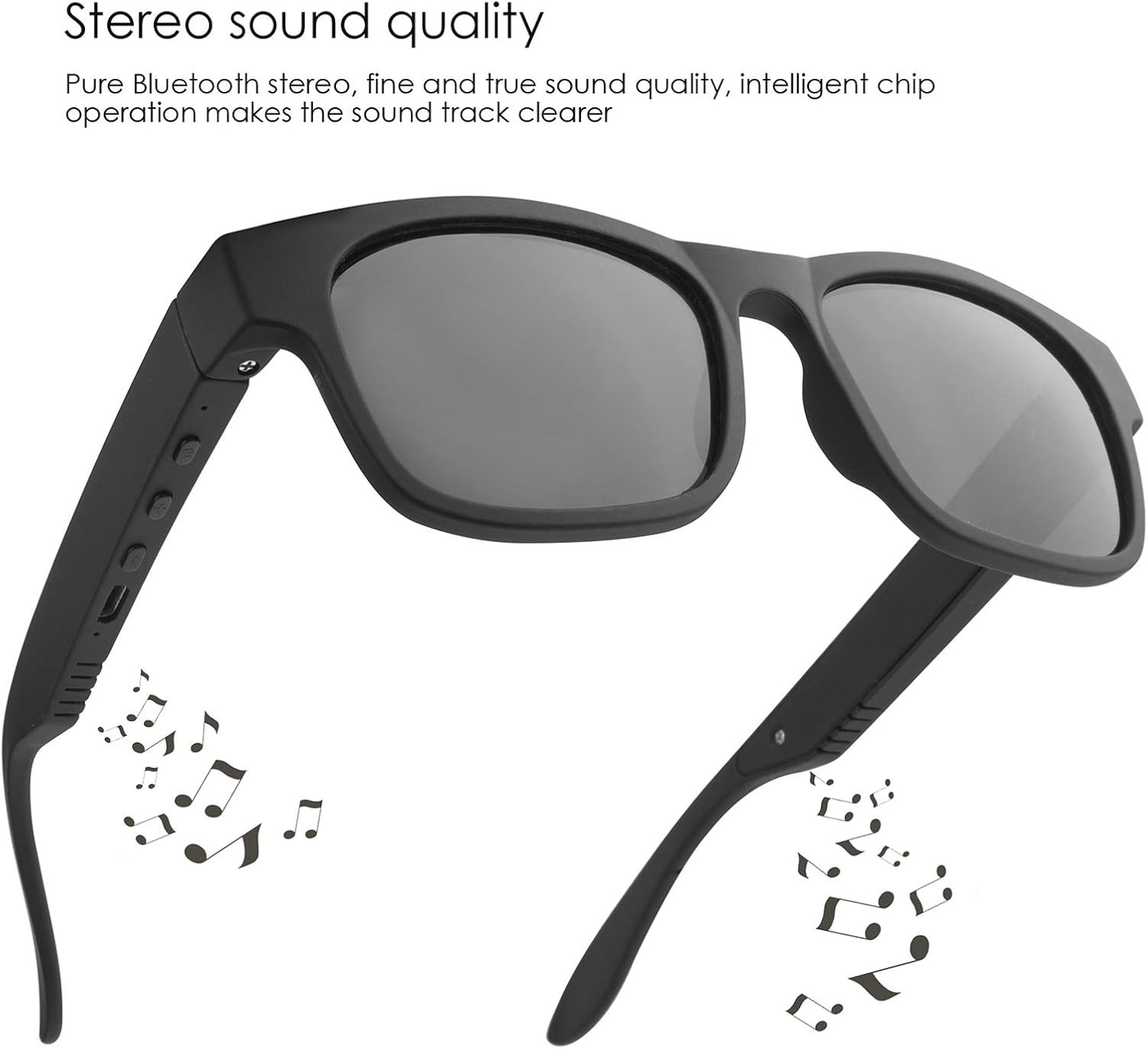 Open Ear Bluetooth Sunglasses for Music & Hands-Free Calling – Waterproof Design